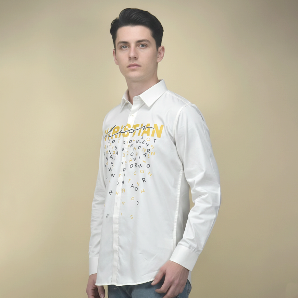 Dior White Premium Quality Cotton Shirt