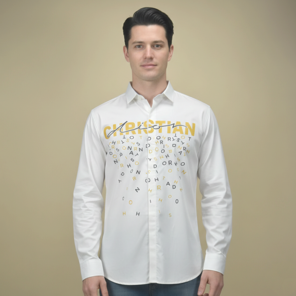 Dior White Premium Quality Cotton Shirt-1