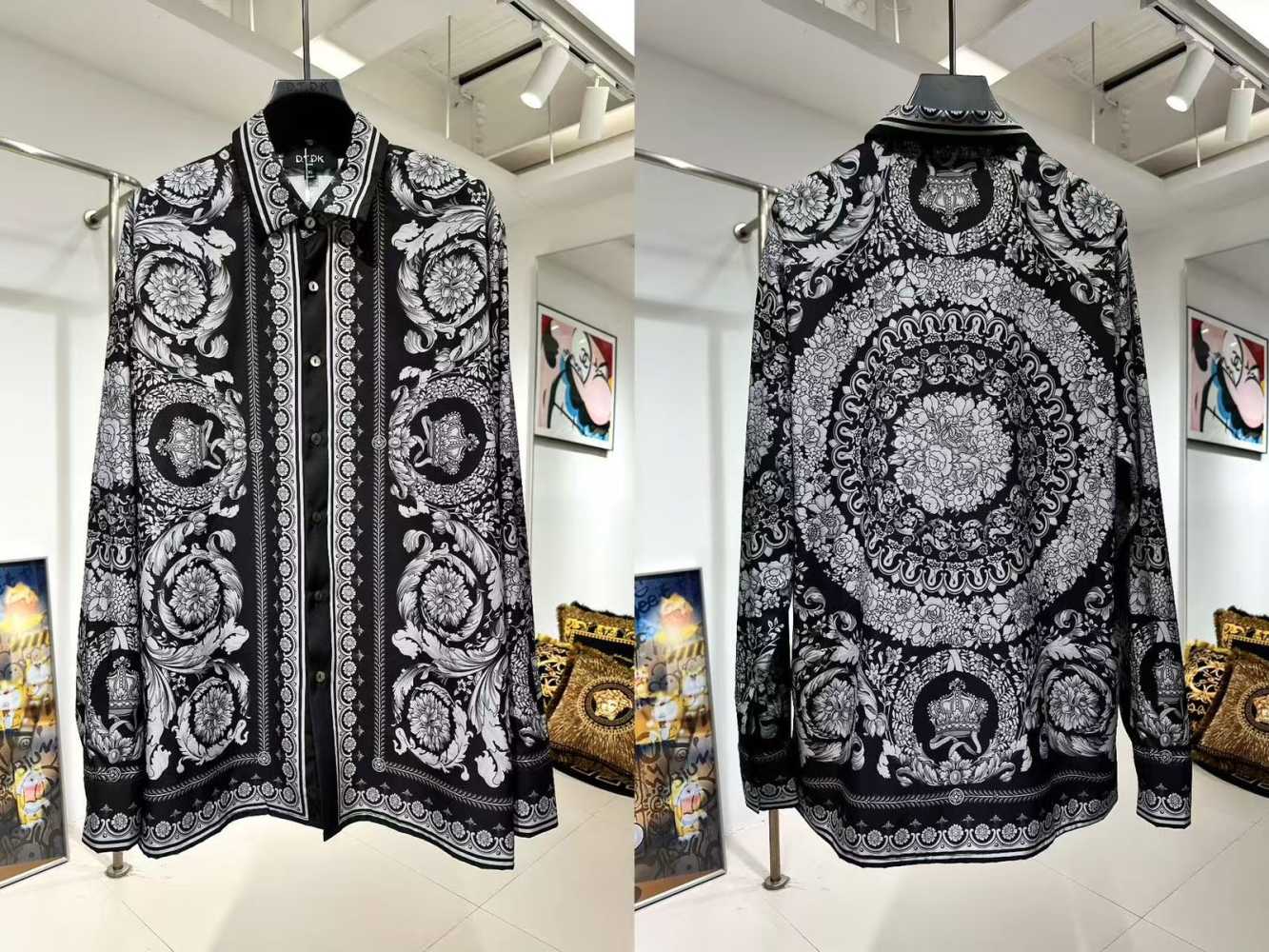 Versace Black Premium Quality Cotton Shirt