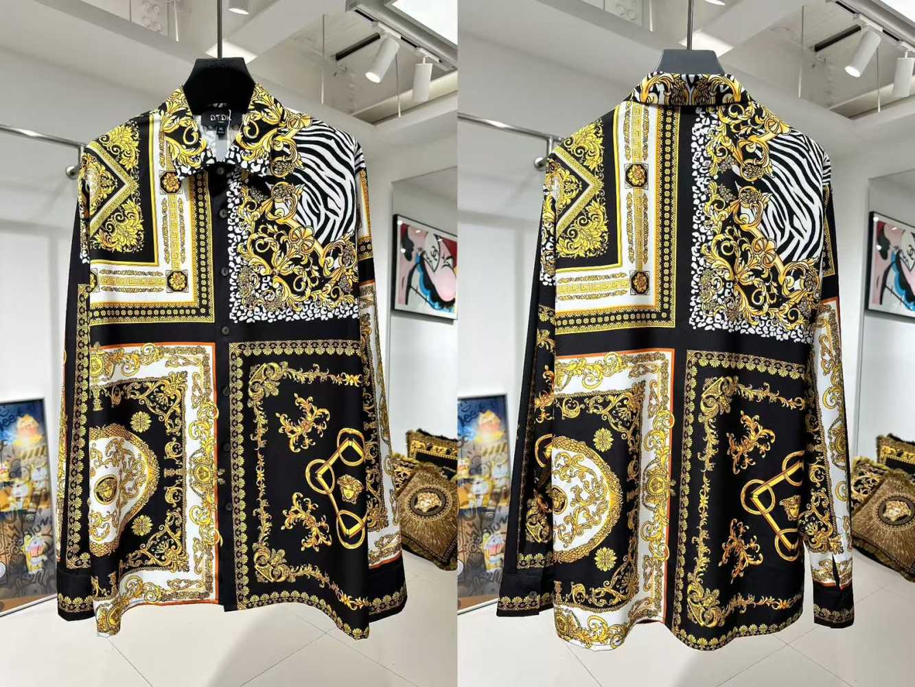 Versace Black Premium Quality Cotton Shirt