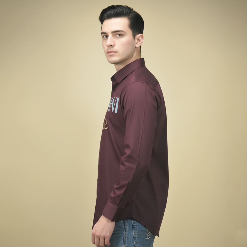Armani Exchange Wine Premium Quality Shirt-2