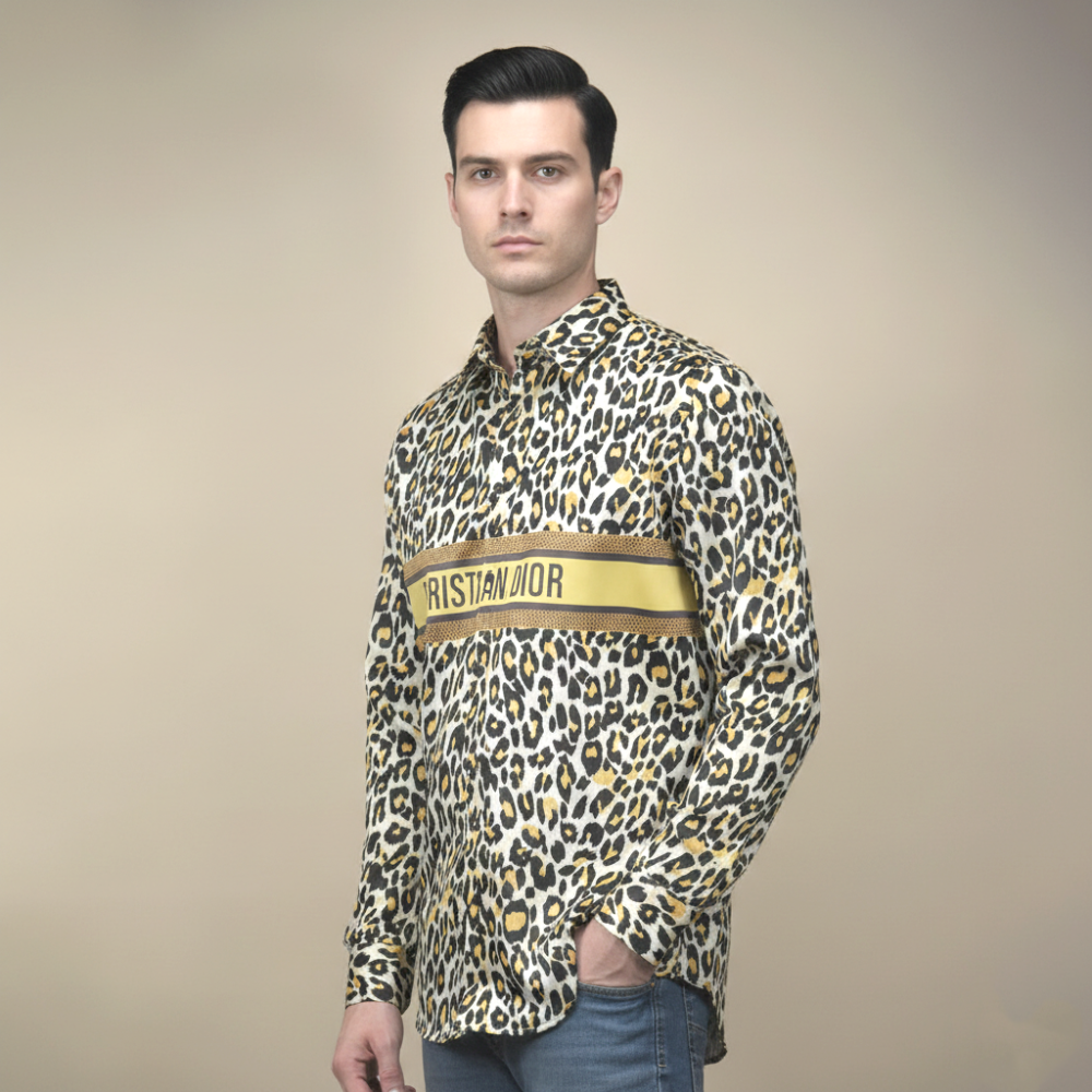Dior Cheetah Printed Premium Quality Shirt
