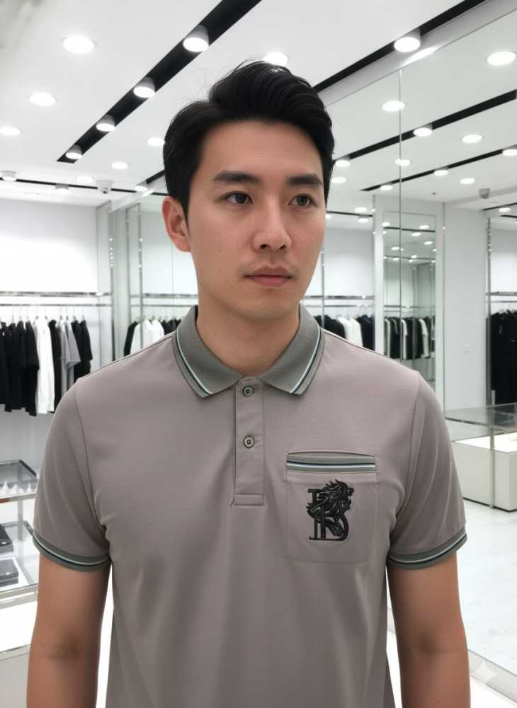 Balmain Grey Premium Quality T-shirt-thumb-1