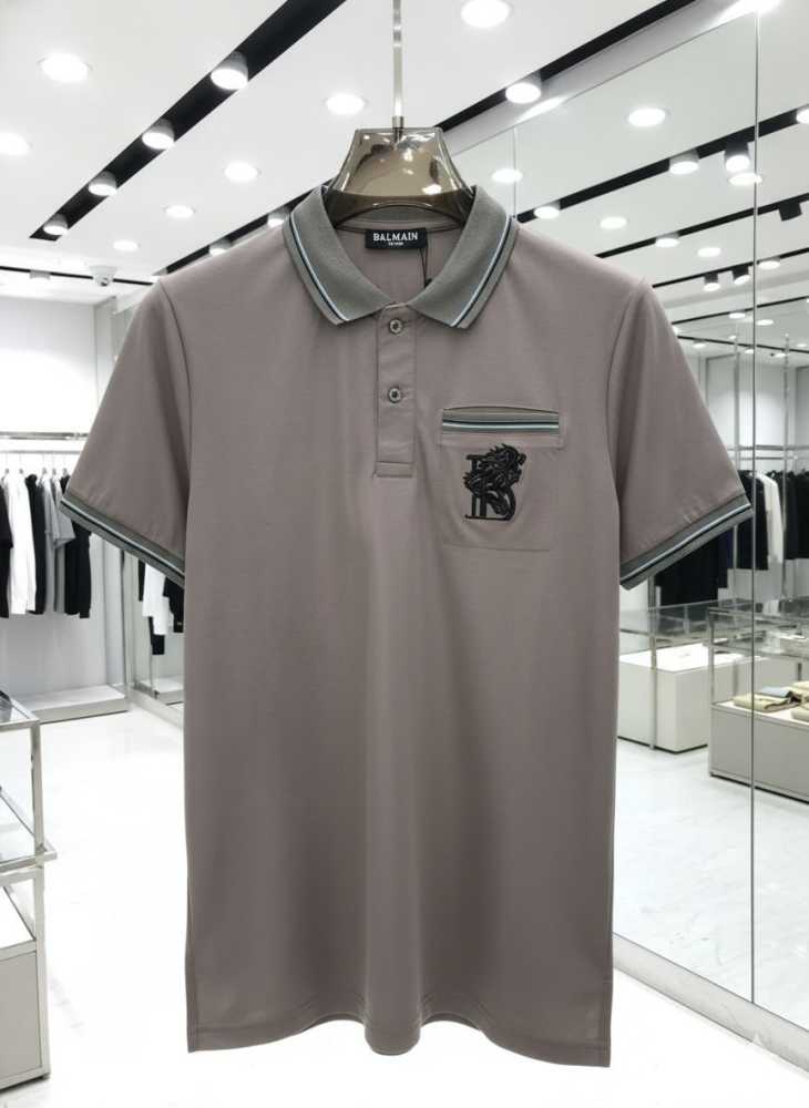 Balmain Grey Premium Quality T-shirt-thumb-0