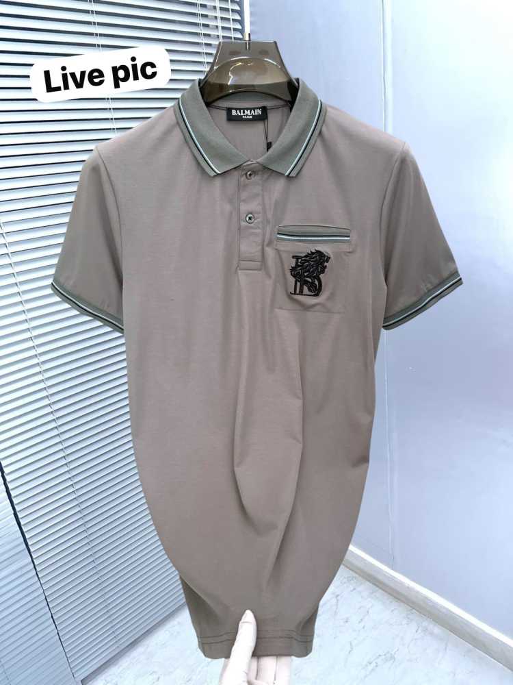 Balmain Grey Premium Quality T-shirt-thumb-2