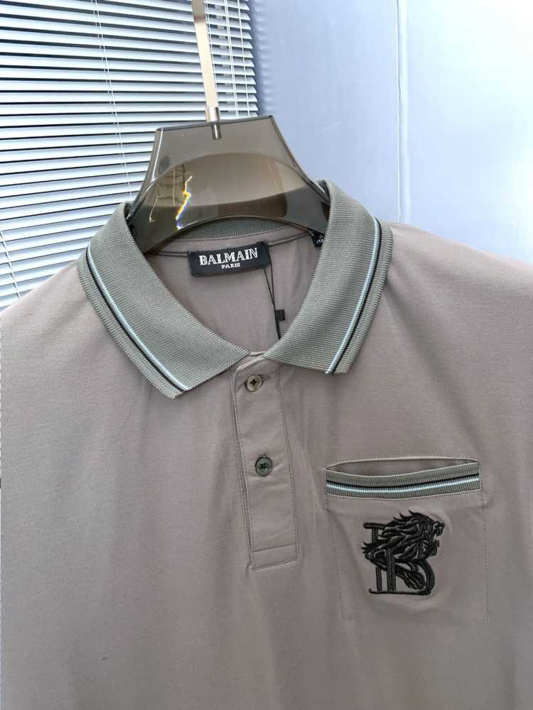 Balmain Grey Premium Quality T-shirt-thumb-3