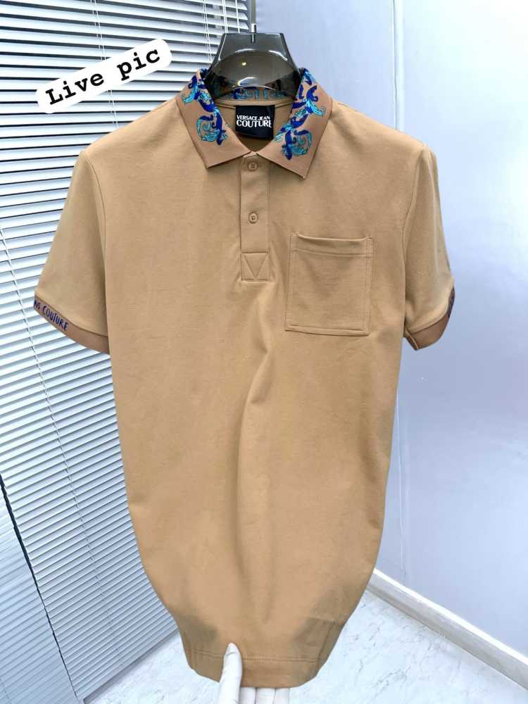 Versace Brown Premium Quality Polo T-shirt-2