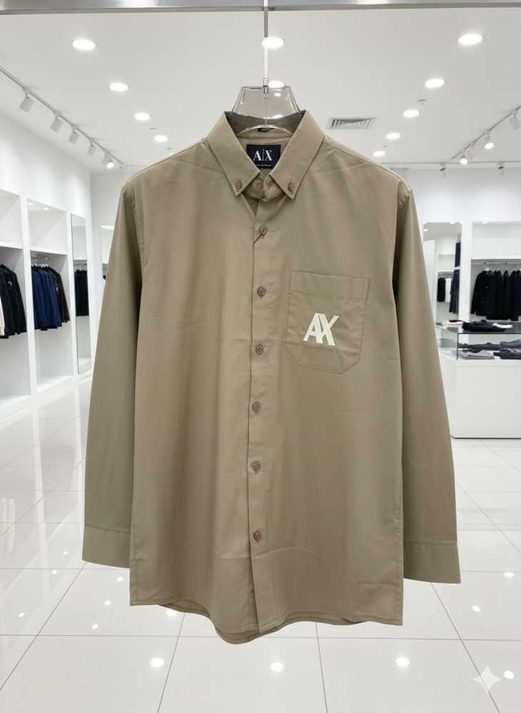 Armani Exchange Beige Premium Qualiy Cotton Shirt-1