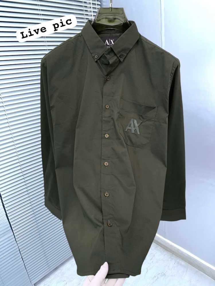 Armani Exchange Dark Grey Premium Qualiy Cotton Shirt-2