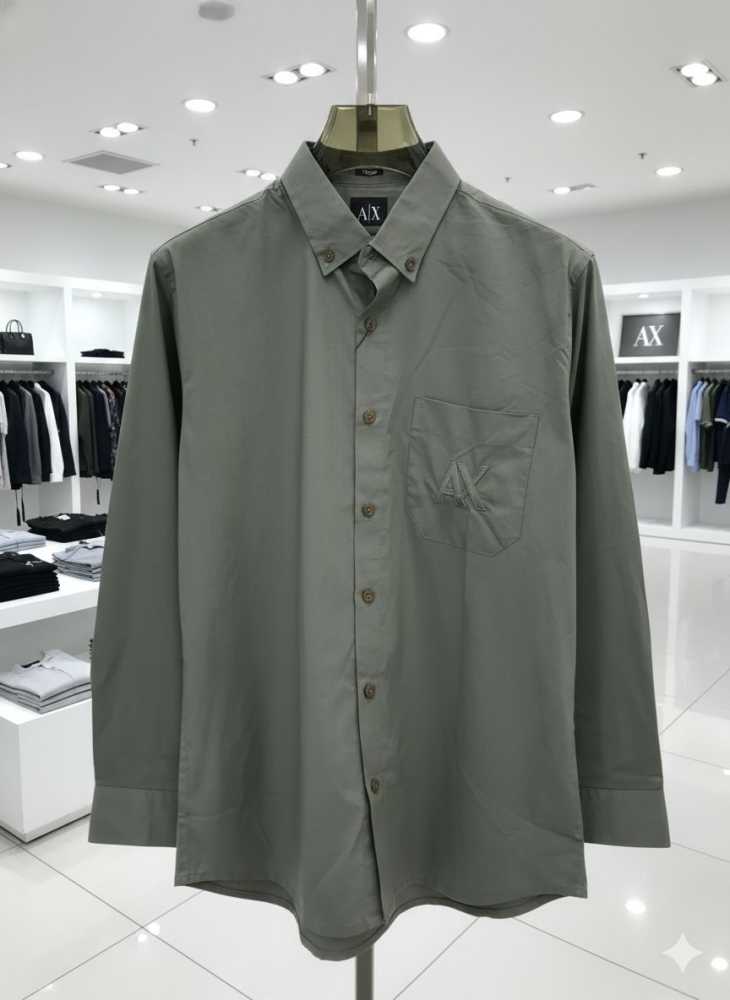 Armani Exchange Green Premium Qualiy Cotton Shirt-1