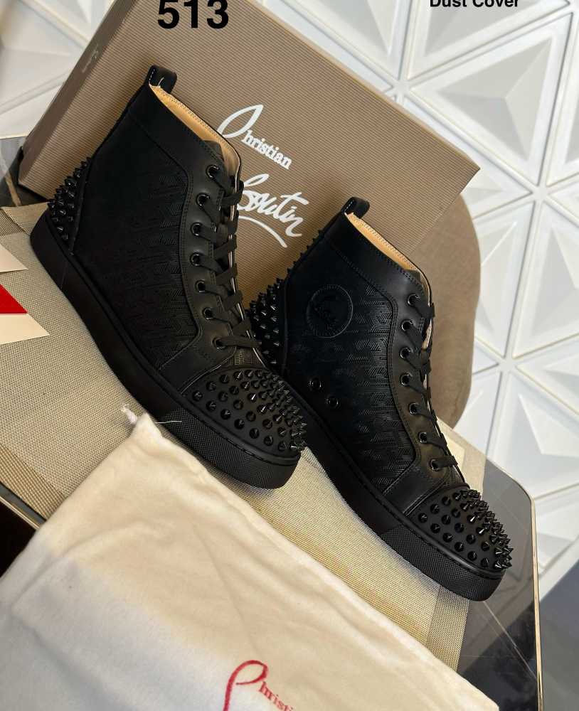 Christian Louboutin Junior leather Black Sneakers