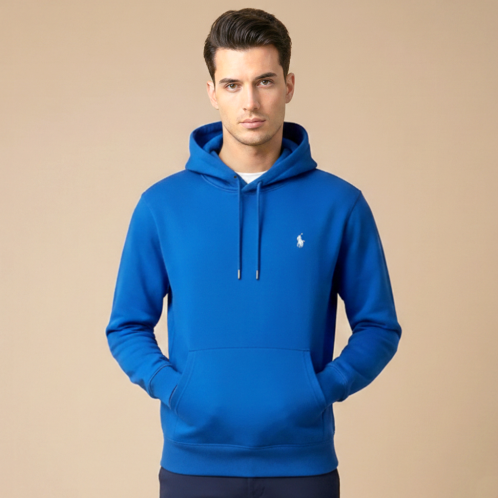 Ralph Lauren Blue Embroidery Logo Hoodie-thumb-0
