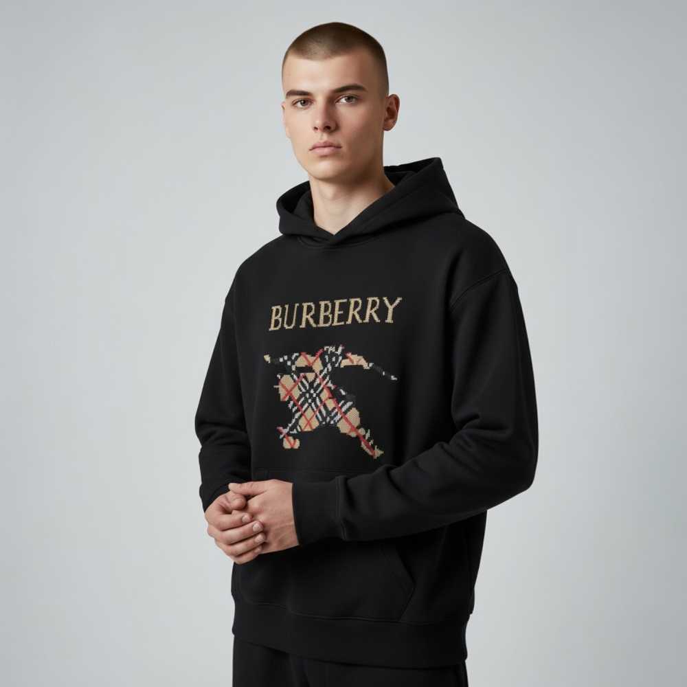 Burberry Black Premium Quality Hoodie - Copy