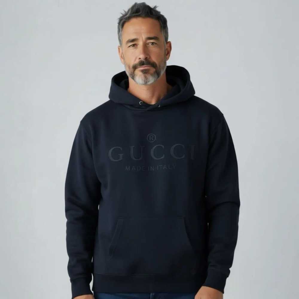 Gucci Black Embroidery Logo Premium Quality Hoodie-1