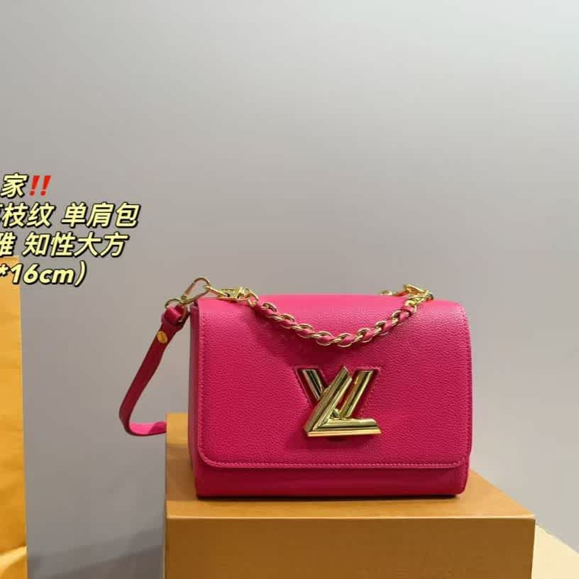 Louis Vuitton Epi Twist Pink MM Sling Handbag