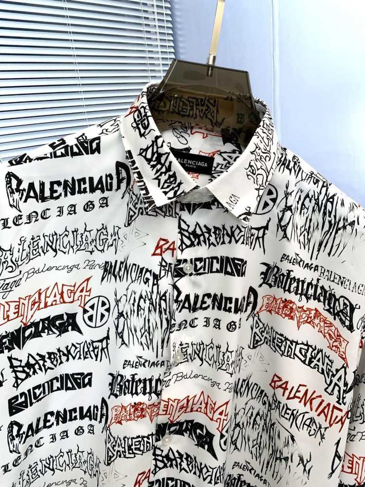 Balenciaga White Premium Quality Designer Shirt-3