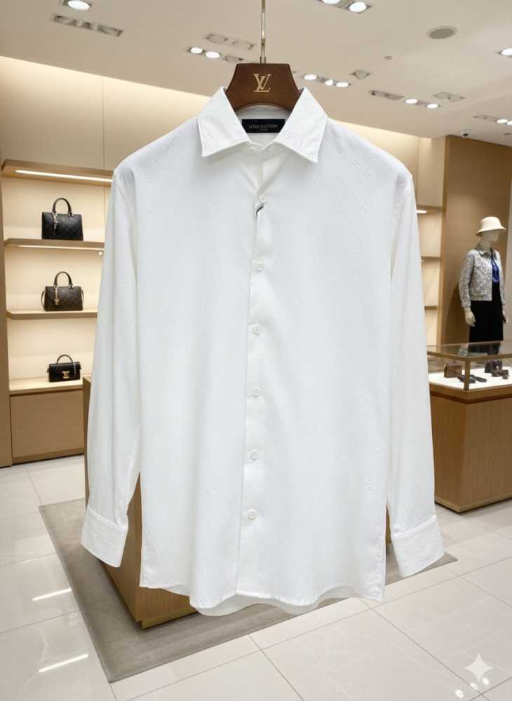Louis Vuitton Monogram White Premium Cotton Shirt-1