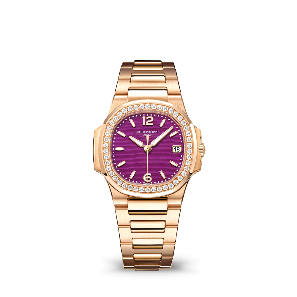 Patek Philippe Nautilus 18k Rose Gold Pink Dial Watch 7010/1R-013