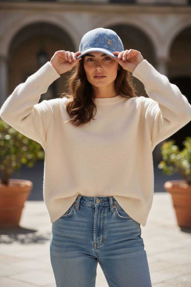 Louis Vuitton Blue Premium Quality Cap-1