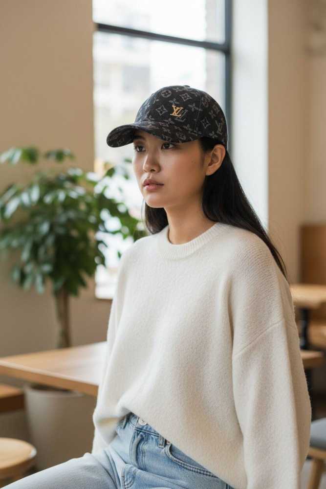 Louis Vuitton Black Premium Quality Cap