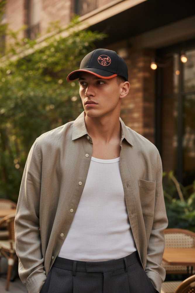 Hermes Black Premium Quality Caps-1