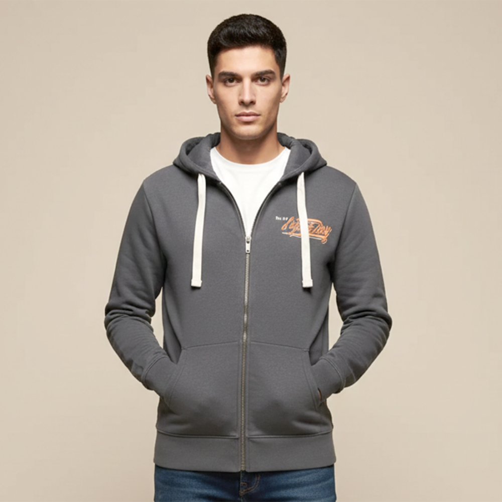 Superdry Dark Grey Premium Quality Hoodie-thumb-0