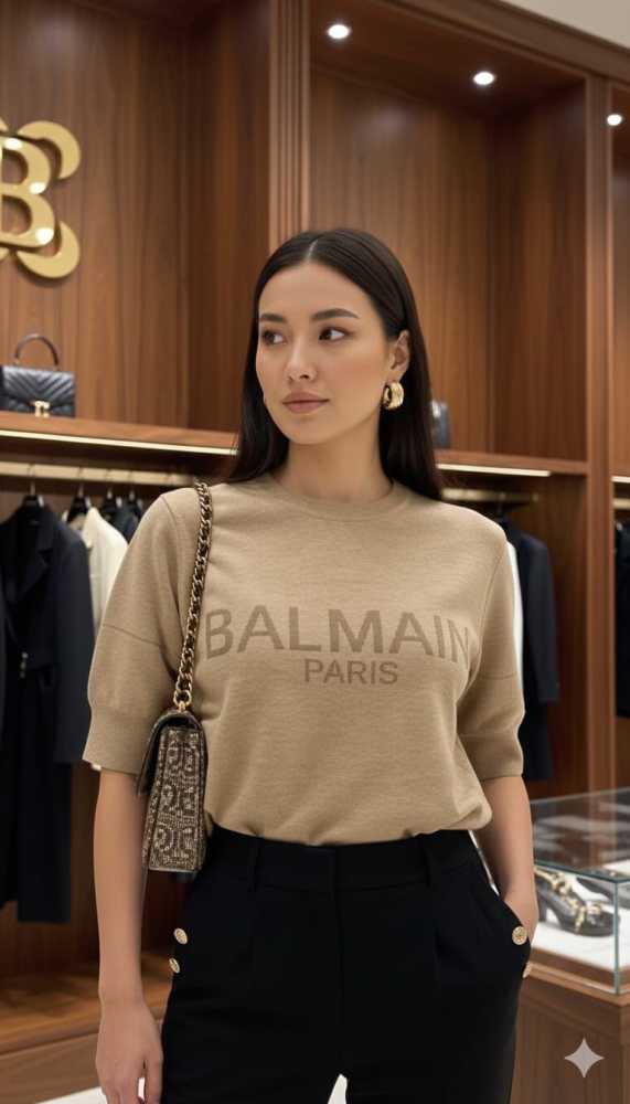 Balmain Beige Premium Quality Pullover