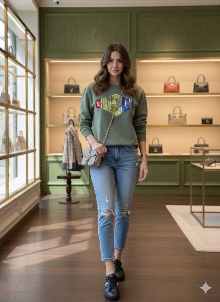 Gucci Green Premium Quality Sweatshirt