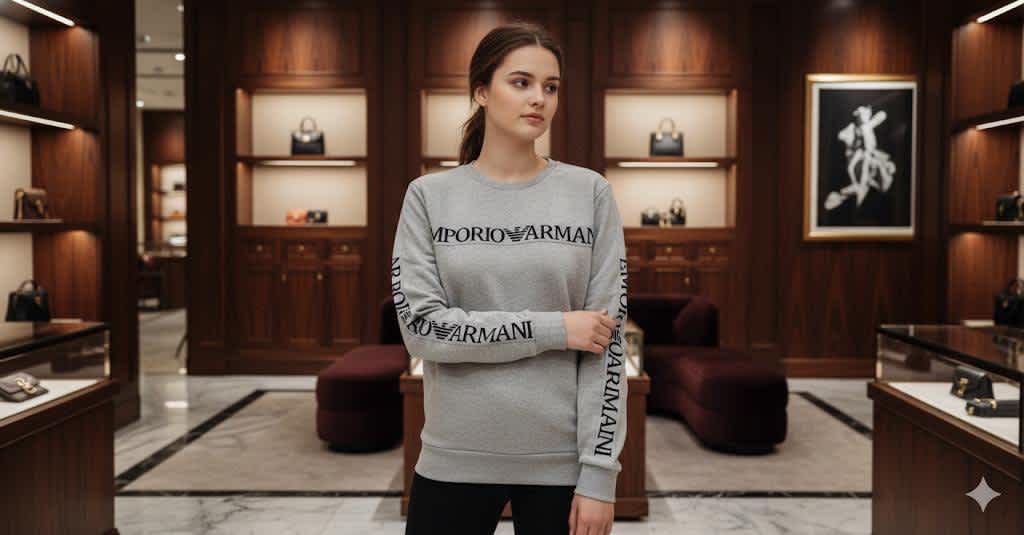 Emporio Armani Grey Premium Quality Sweatshirt