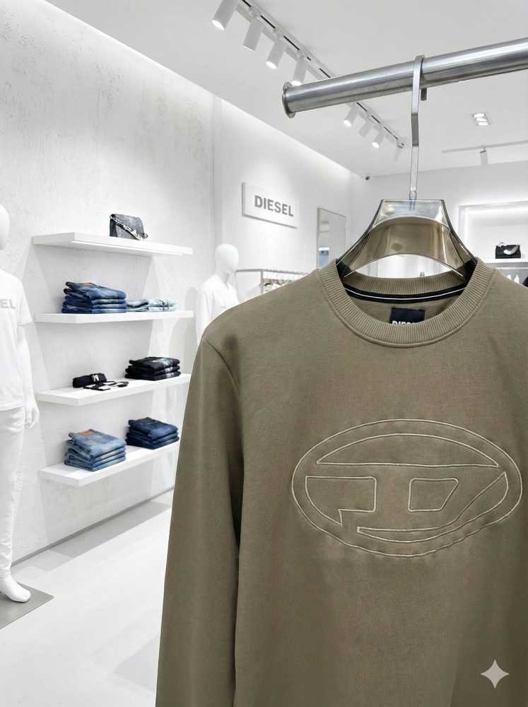Diesel Brown Authentic Quality Sweatshirts-1