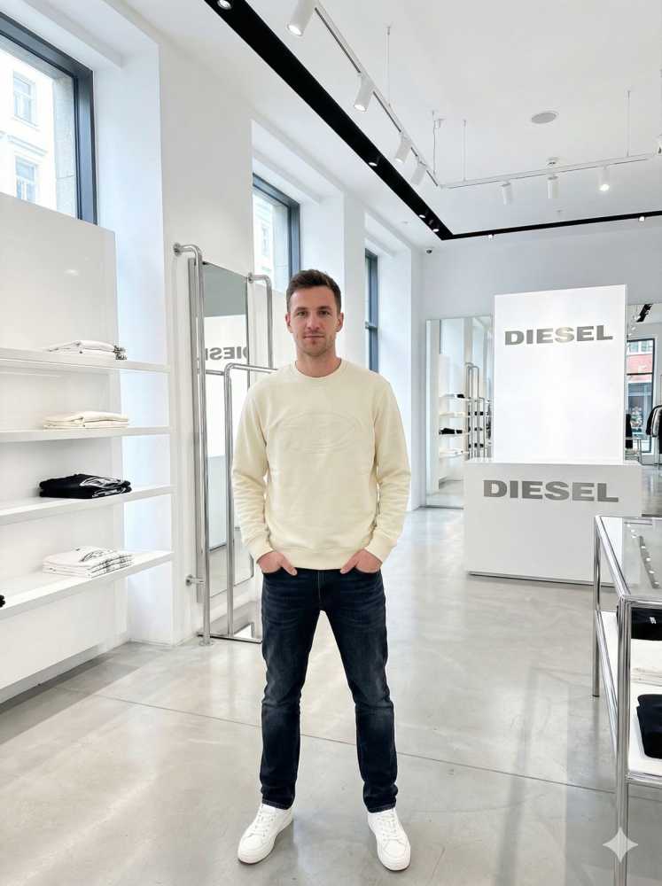 Diesel Cream Authentic Quality Sweatshirts-thumb-0