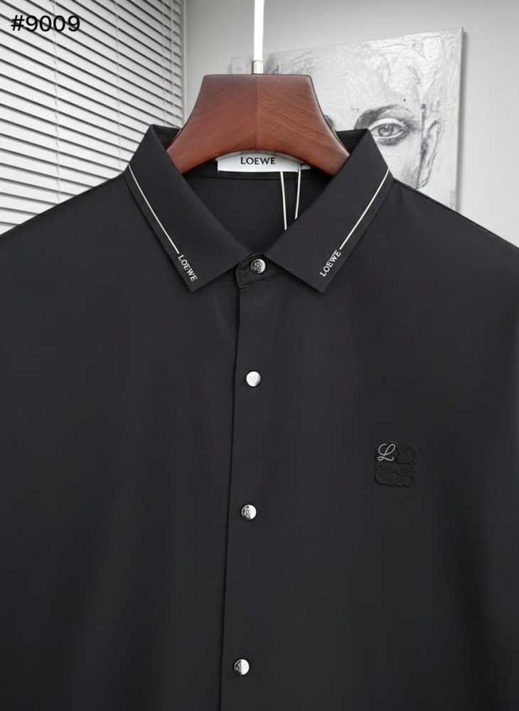 Loewe Embroidered Black Premium Cotton Shirt-2