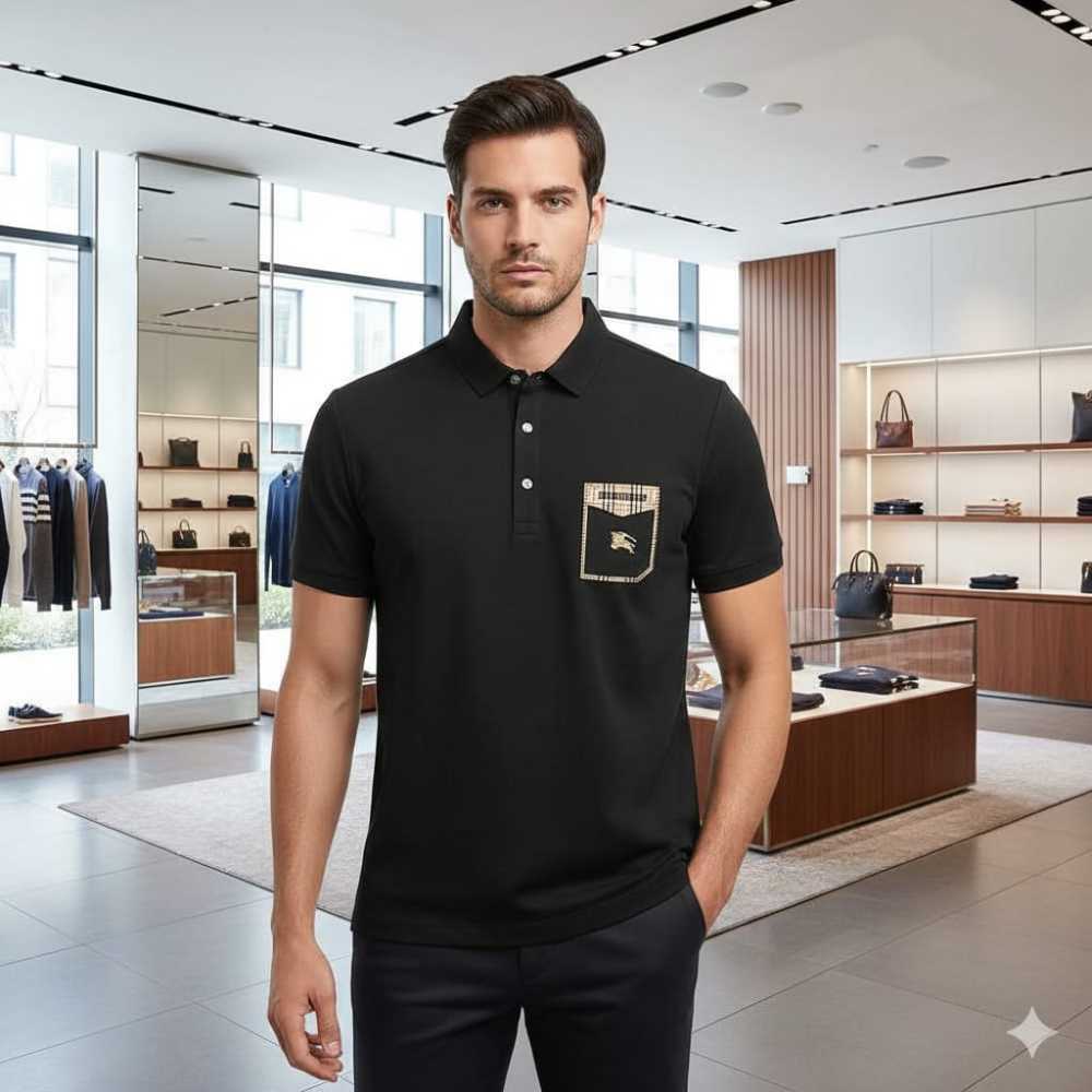 Burberry Black Premium Exclusive Polo T-shirt