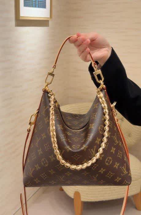 Louis Vuitton Brown Premium Quality Hobo Handbag-thumb-1