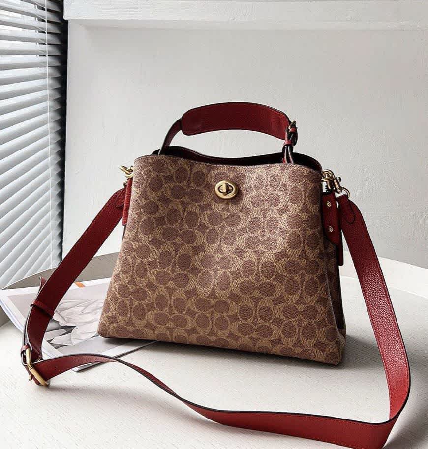 Coach Willow Bucket Laurel Brown Tote Hobo Bag