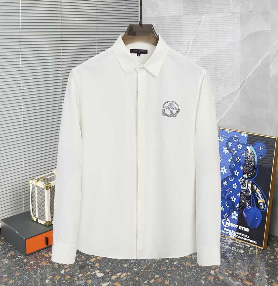 Louis Vuitton Monogram White Premium Cotton Shirt