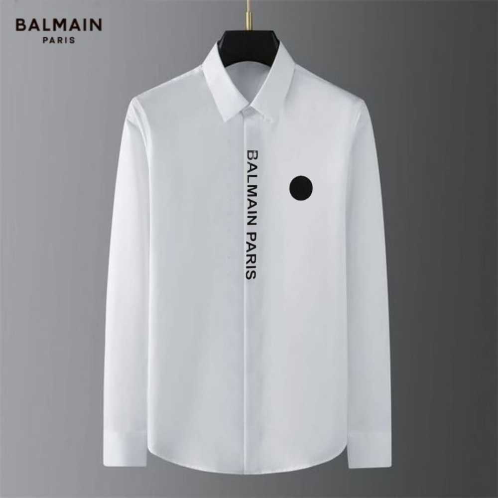 Balmain Embroidered White Premium Cotton Shirt