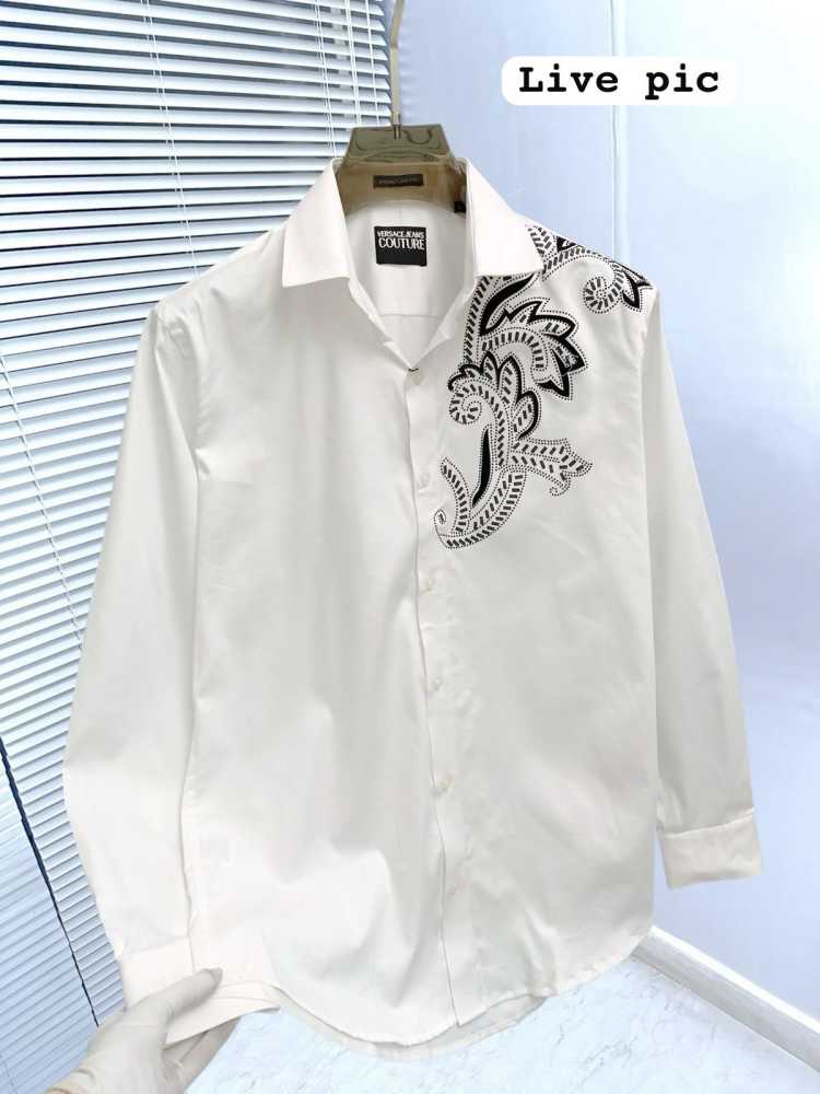 Versace White Premium Quality Cotton Shirt-3