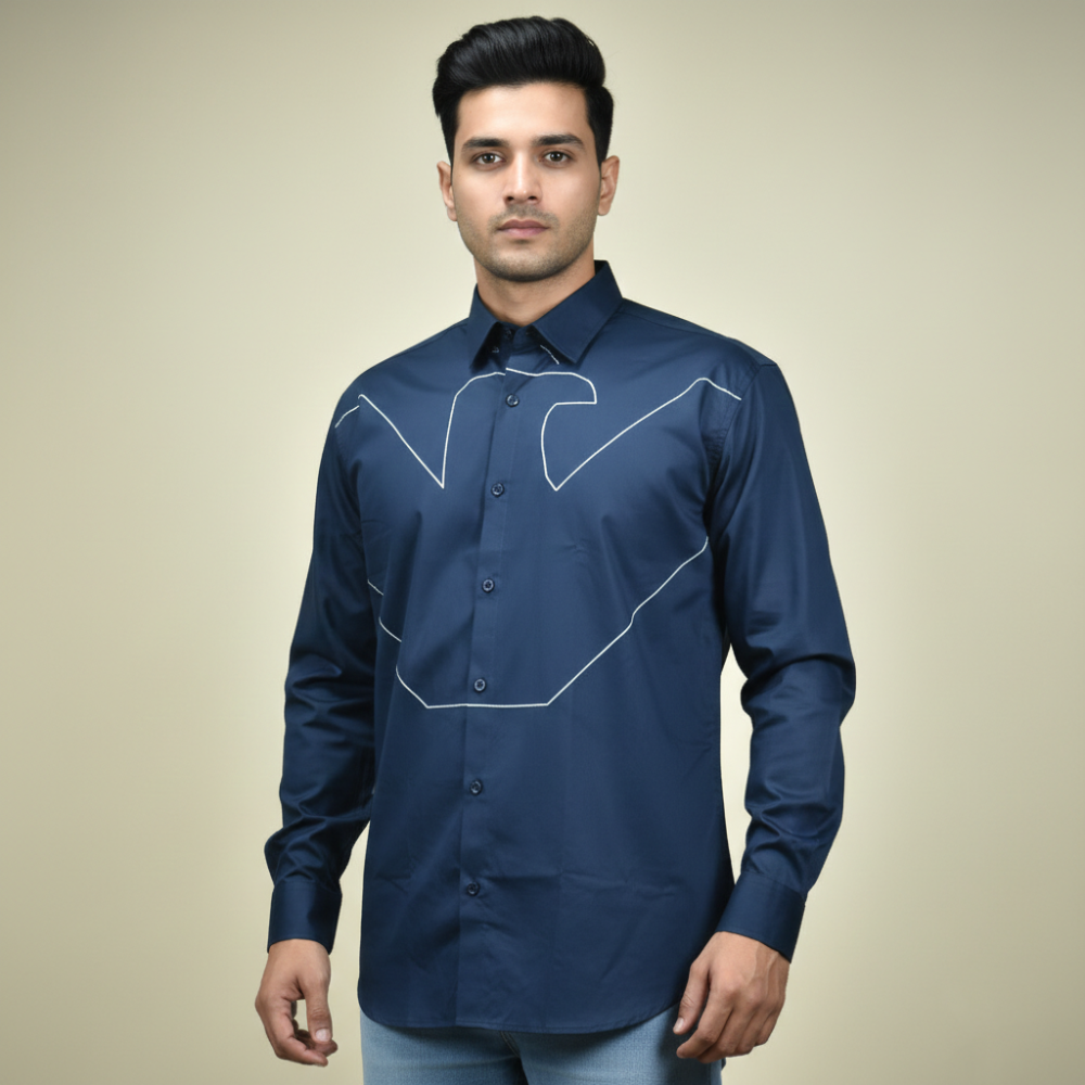 Emporio Armani Navy Blue Premium Quality Shirt