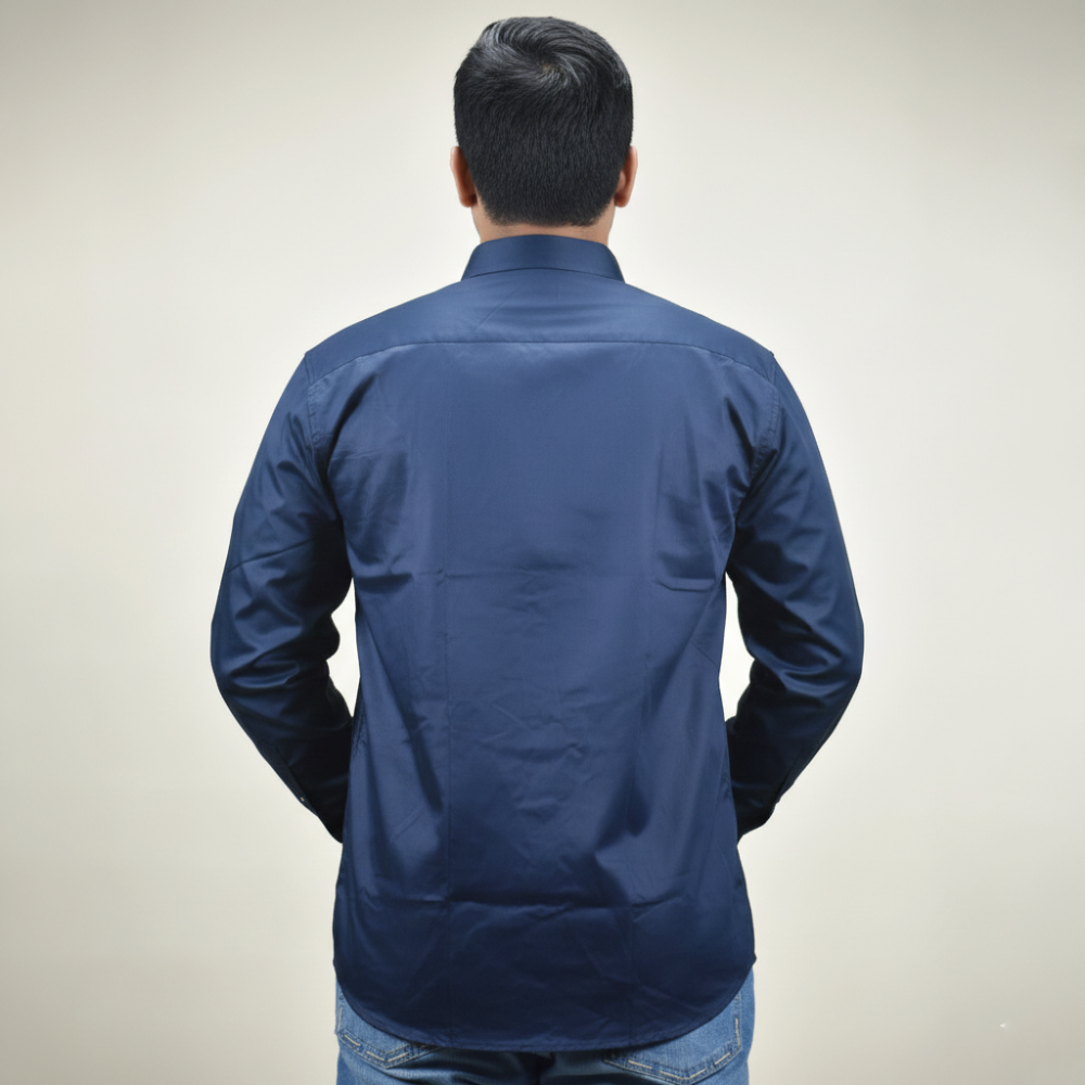 Emporio Armani Navy Blue Premium Quality Shirt-3