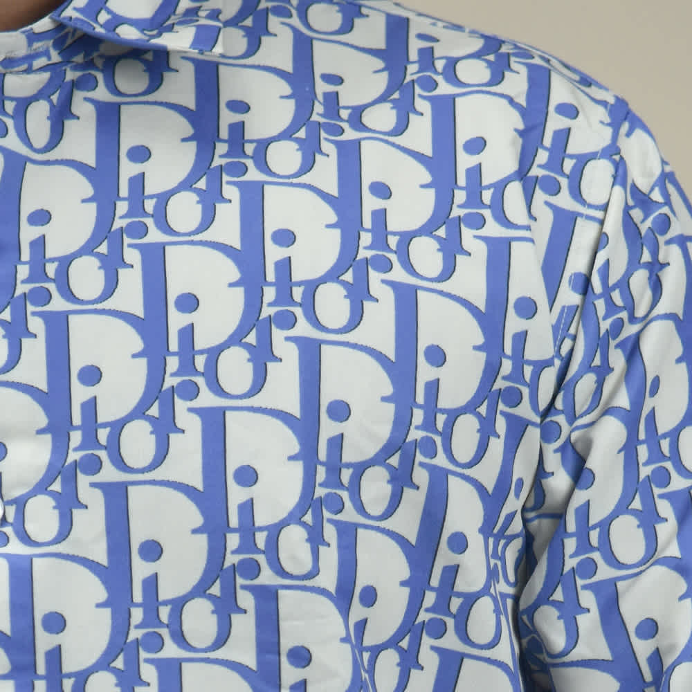 Dior White & Blue Premium Quality Shirt-4