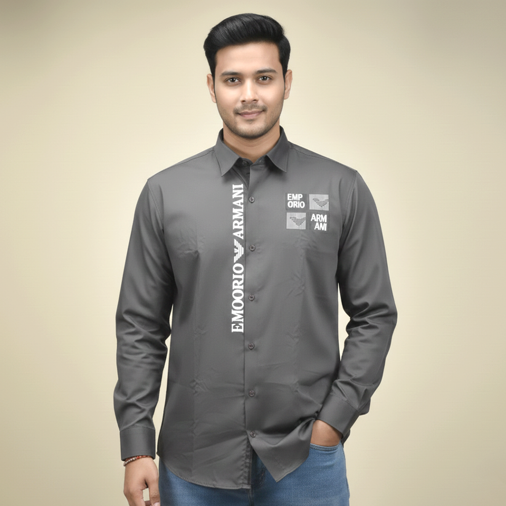 Emporio Armani Grey Premium Quality Shirt-3