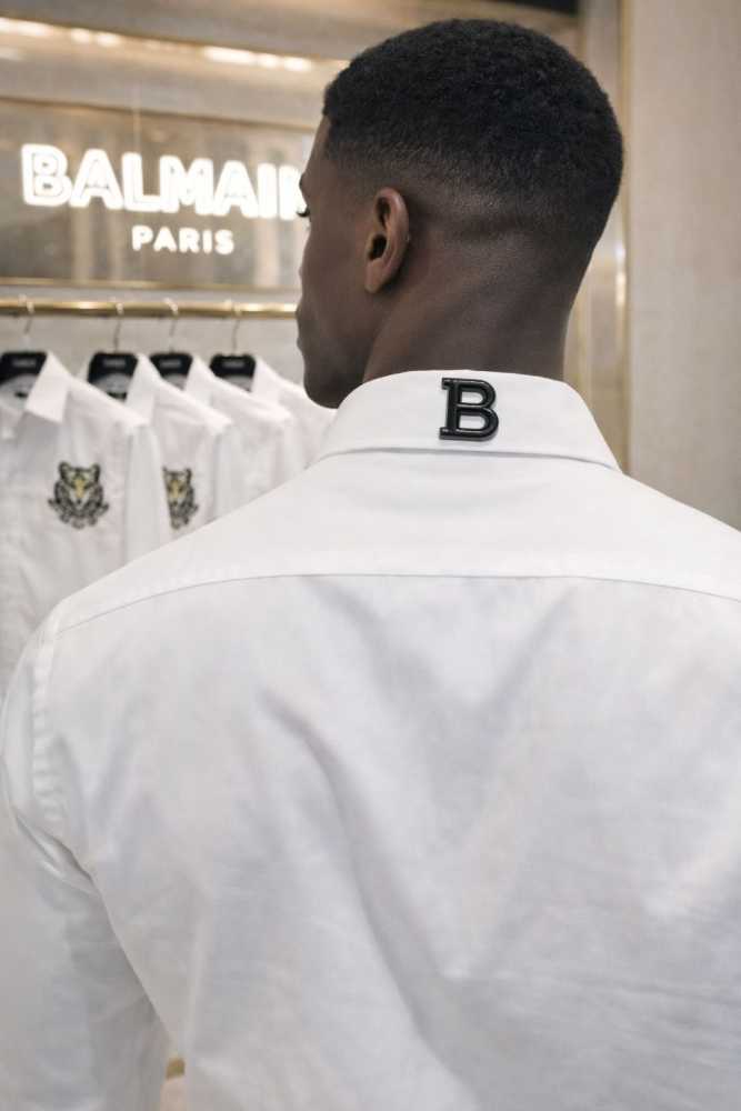 Balmain Embroidered White Premium Cotton Shirt-1