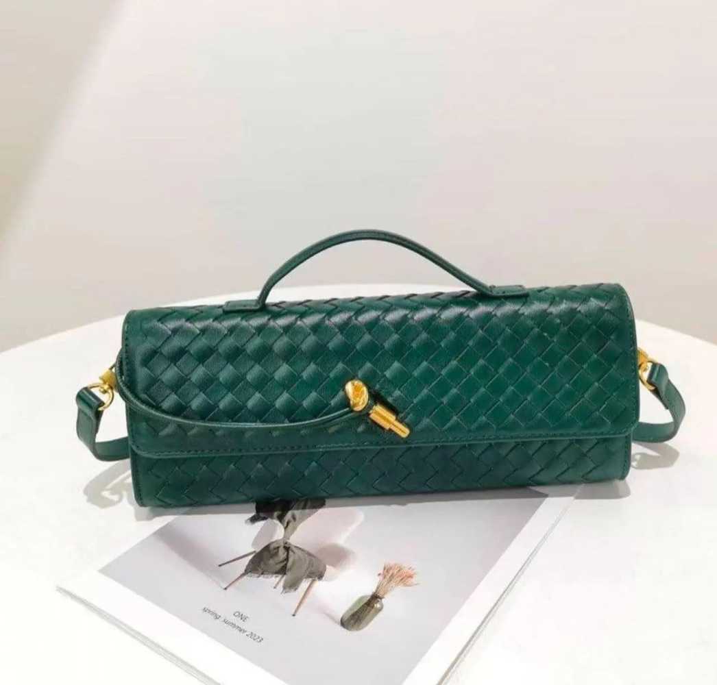 Bottega Veneta Andiamo Green Clutch Bag