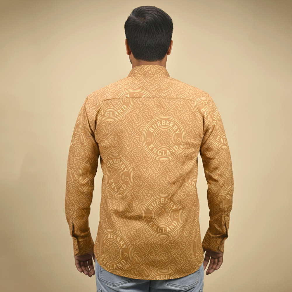 Burberry Mustard Premium Quality Shirt-3