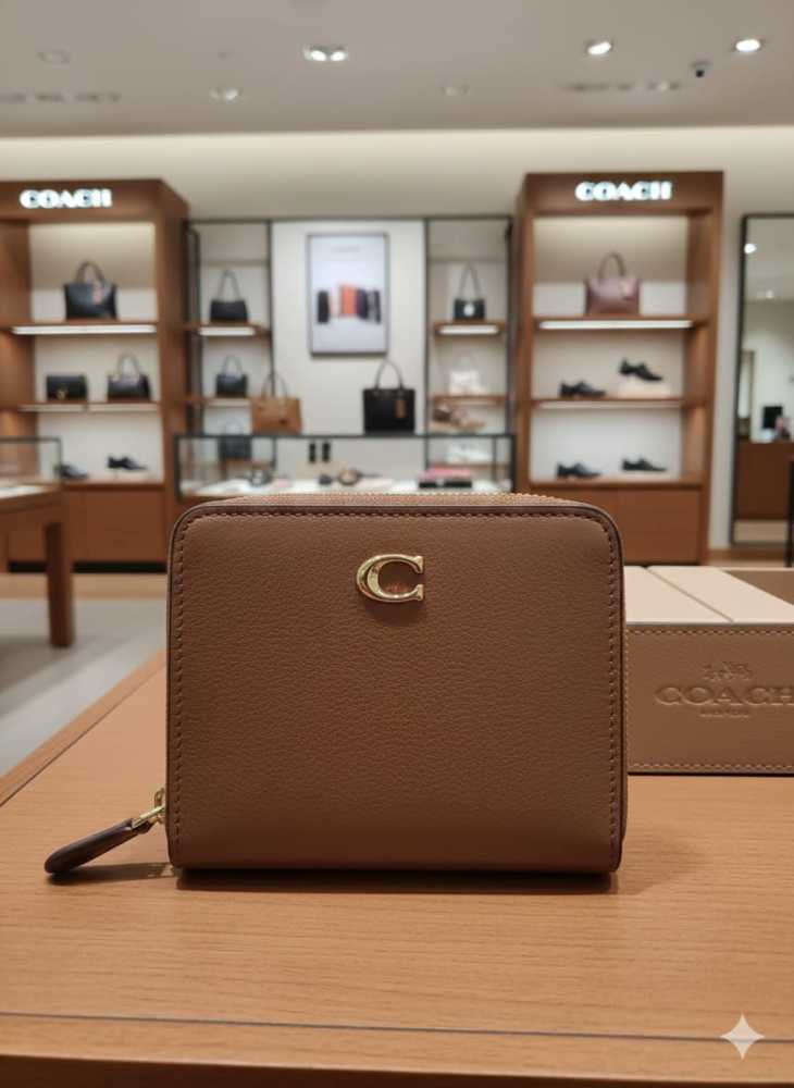 Coach Half Brown Premium Quality Wallet