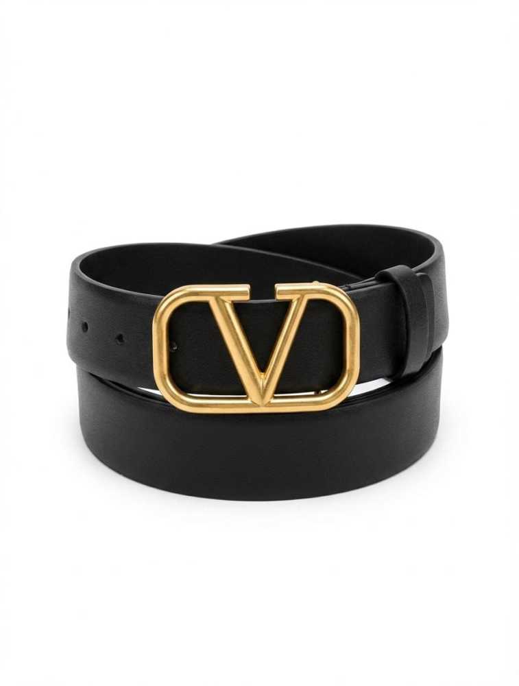 Valentino Black & Golden Premium Quality Loco Belt