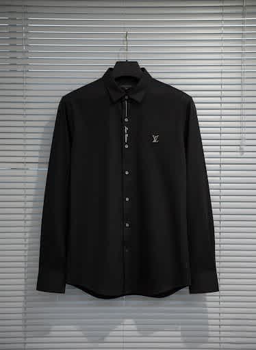Louis Vuitton Monogram Black Premium Cotton Shirt