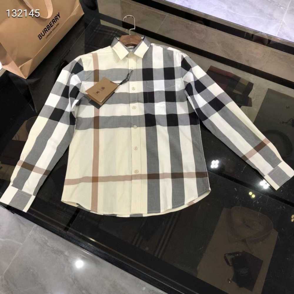 Burberry Checked Brown Premium Shirt