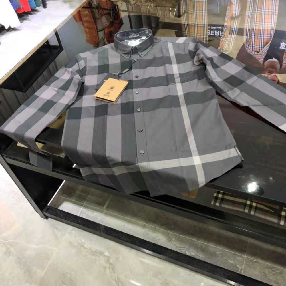 Burberry Checked Grey Premium Shirt